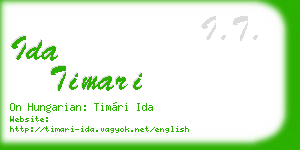 ida timari business card